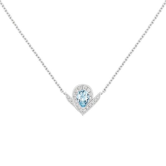 Chaumet Josephine Blue Cubic Zirconia Silver Necklace