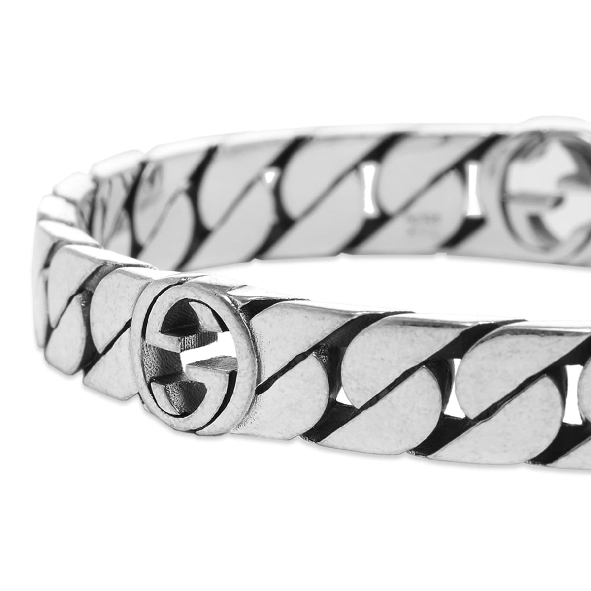 Double Gucci Interlocking Gucci Rigid Bracelet