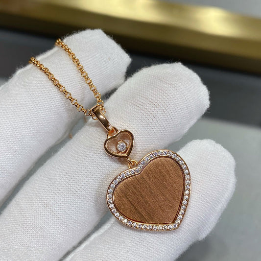 Chopard Happy Heart Gold Cubic Zirconia Necklace
