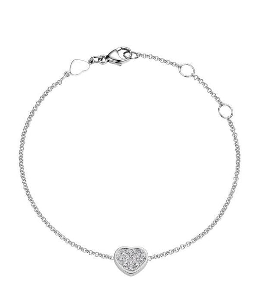 Chopard Happy Heart Silver Bracelet Cubic Zirconia