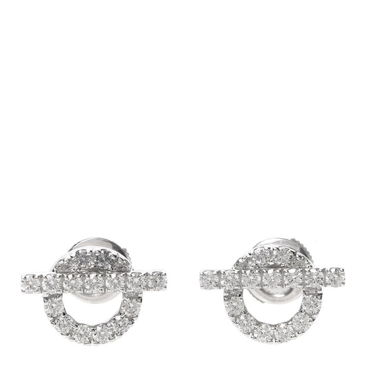 Hermes Echappee Mini Cubic Zirconia Stud Earrings