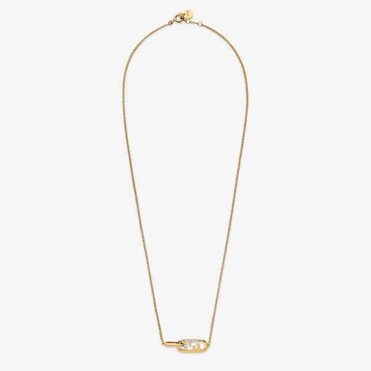 Fendi O'Lock Gold Diamond Necklace
