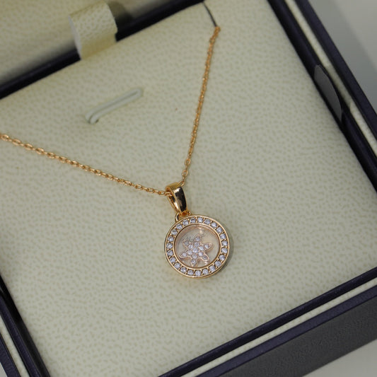 Chopard Happy Heart Pendant Cubic Zirconia Pink Gold Necklace