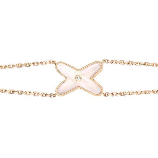 Chaumet Jeux Bracelet White MOP Pink Gold 1 Cubic Zirconia