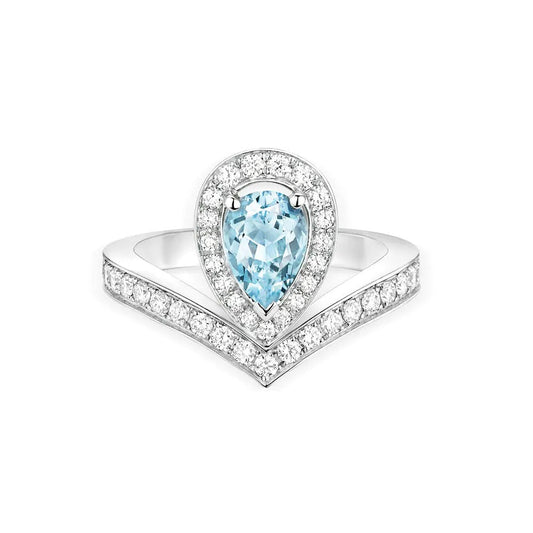Chaumet Josephine Ring Turquoise Silver Cubic Zirconia