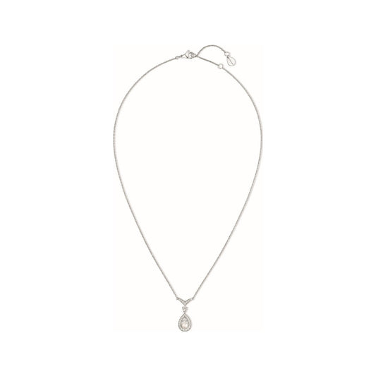 Chaumet Josephine White MOP Silver Cubic Zirconia Necklace