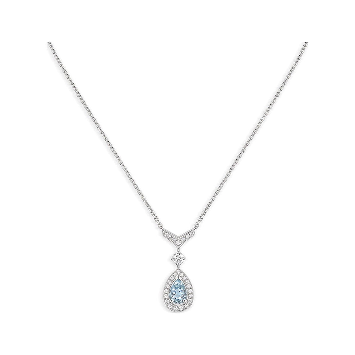 Chaumet Josephine Turquoise Light Silver Cubic Zirconia Necklace