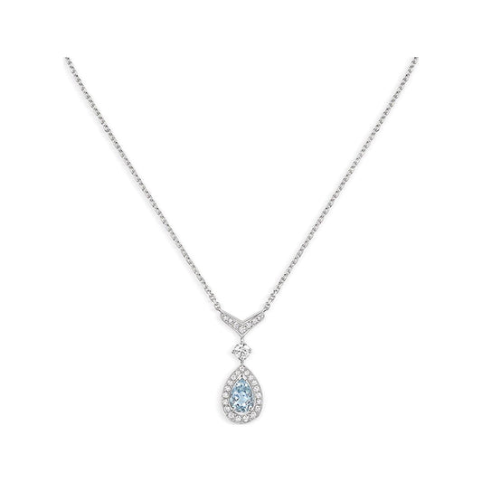 Chaumet Josephine Turquoise Light Silver Cubic Zirconia Necklace