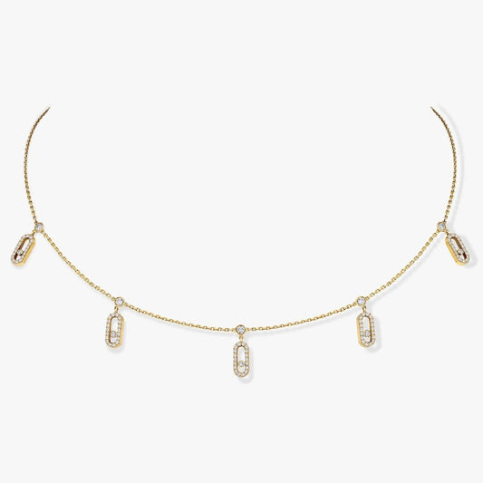 Messika Choker Move Uno Pampille Paved Gold Cubic Zirconia Necklace