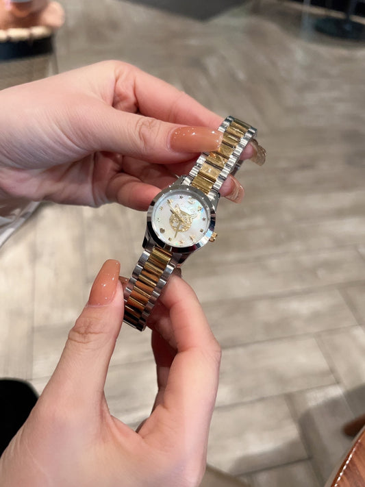 Gucci White Dial Two-Tone Bracelet Watch — hero